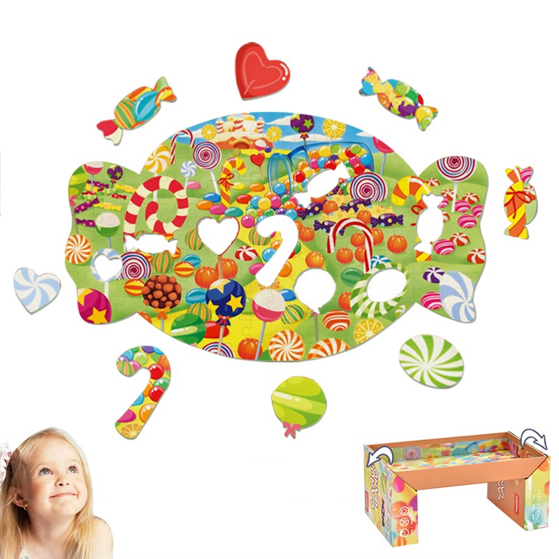 极速Hahowa Animal Puzzle Toys For Kids Unique Shapes Jigsaw-图3