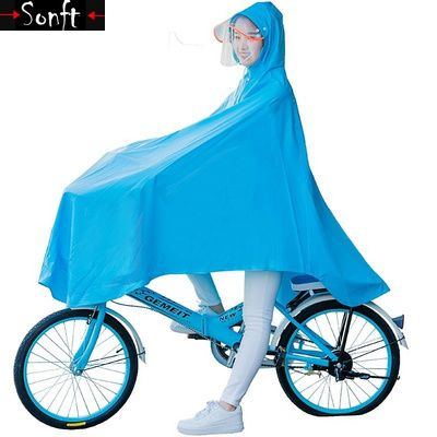 推荐Bicycle raincoat single sleeved men and women students c - 图3