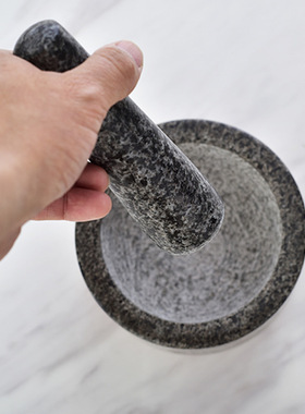 样板间定b制家居中式厨房大理石研磨器台面摆设中式厨房摆件捣蒜