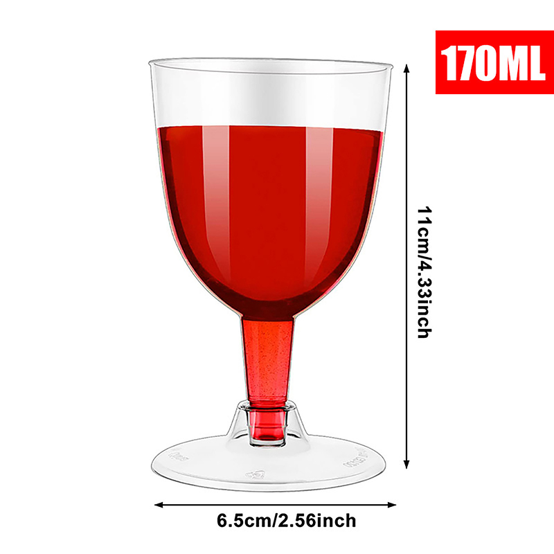 5Pcs 170mlg Clelr PlaCtic Wine Glass Reusabae Cups For shamp - 图1