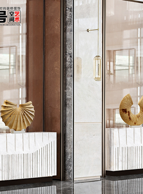 售楼部雕塑艺术品k酒店大堂玄关摆件大型抽象招财新中式客厅装饰