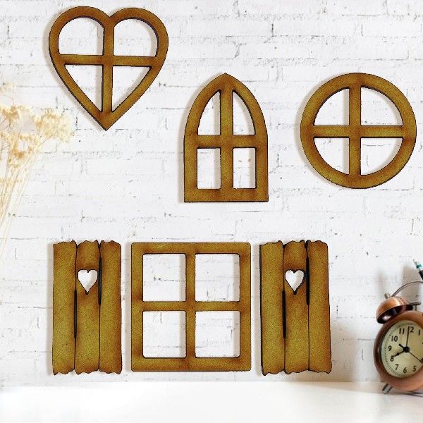 速发Wooden Fairy Elf Door Craft Garden Decor Dollhouse - 图2