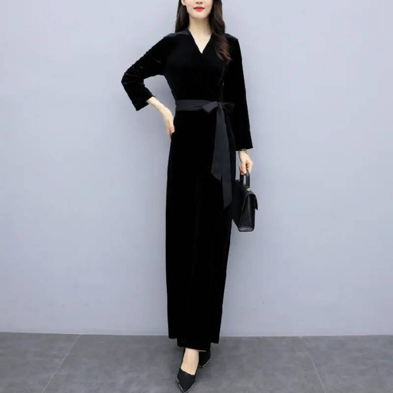 极速Women's jumpsuit Spring and Autumn 2023 New Style Slim G - 图1