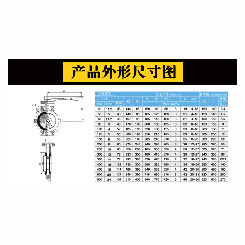 电动衬四氟对夹蝶阀D971F46-16C耐酸碱80不锈钢150铸钢阀门dn200