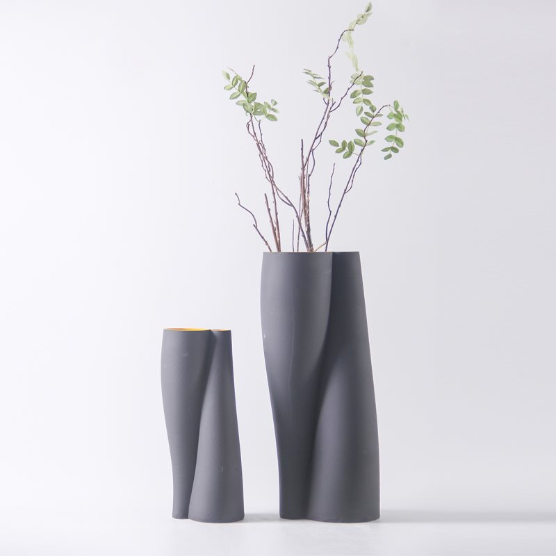 degn miniralist fumnishinrs 3DD twisted Ceramic Vase de - 图1