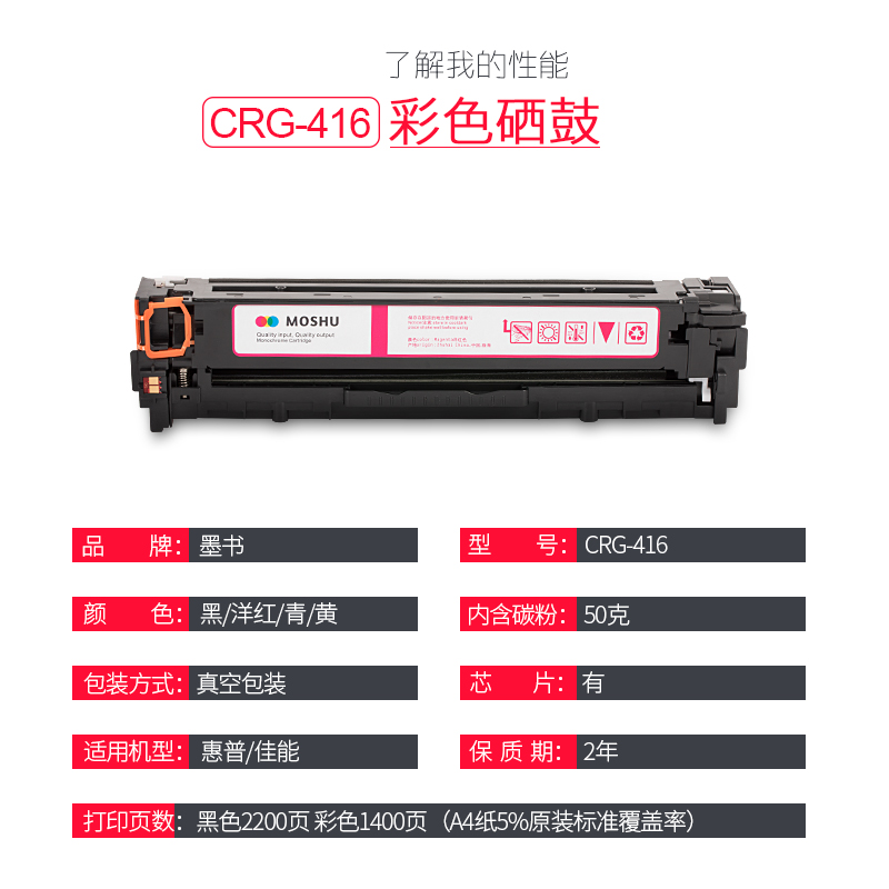 墨B适用a佳能CRG416硒鼓L书P5050N MF8060Cn 8040 8080Cw 8230 80 - 图3