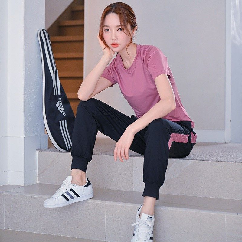 晨跑步运动套装女春秋季高级感健身房速干户外休闲健身衣瑜伽服,淘宝优惠券,粉丝福利购,淘宝优惠卷