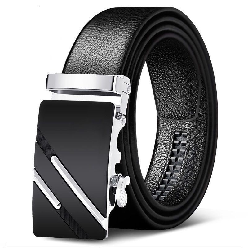 速发Mens Waist Belt Men Belts Leather Man For Jeans Black Ma - 图0