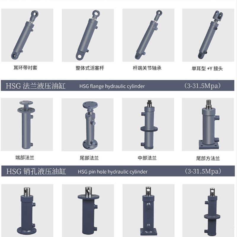 爆品100缸径液压缸20吨前法兰双向油缸打包升Q降机液压单向多节品