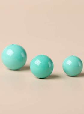 湖北原矿绿松石散珠高瓷无优化圆珠单珠回纹珠配珠顶珠腰珠配饰