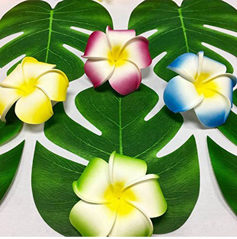 极速Artificial Tropical Palm Leaves Hawaiian Luau Party Aloh - 图1