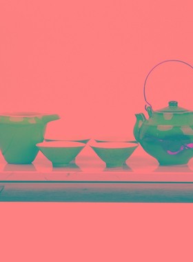 新中式禅意陶瓷茶具茶壶套装摆件样板间客K厅茶室茶几桌面软装饰