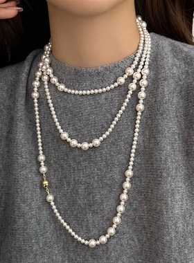 高端毛衣链秋冬长款轻奢高级感大气百搭项链女款2024新款小众配饰