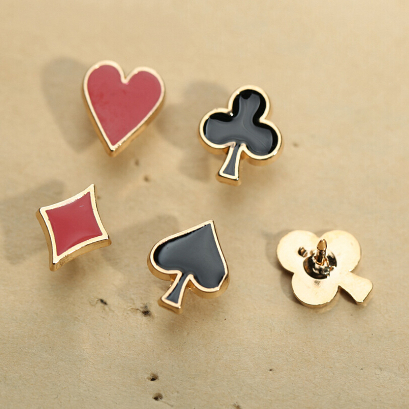 推荐4pcs/Set Novelty Poker Themed Lapel Pin for Women Men Su - 图1