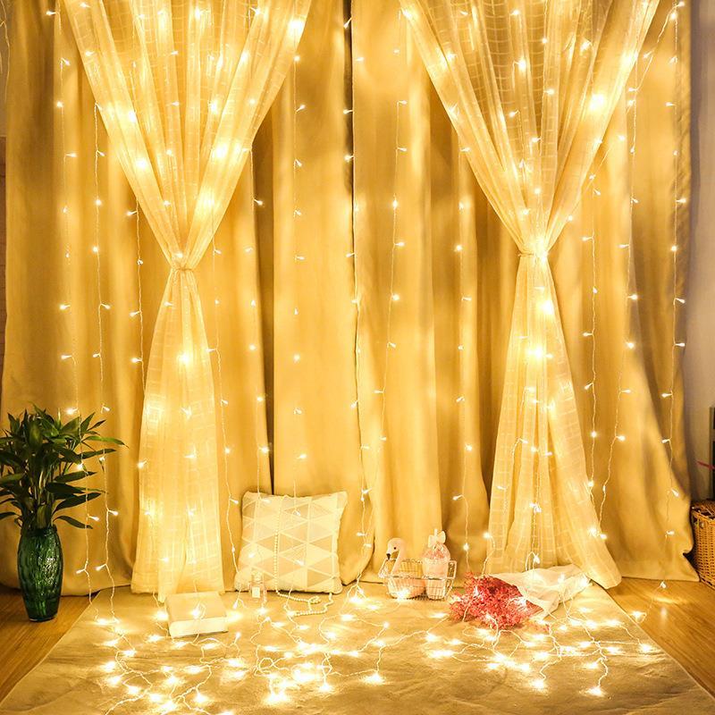 推荐3m 100/200/300 LED Curtain String Light Garland Wedding - 图1