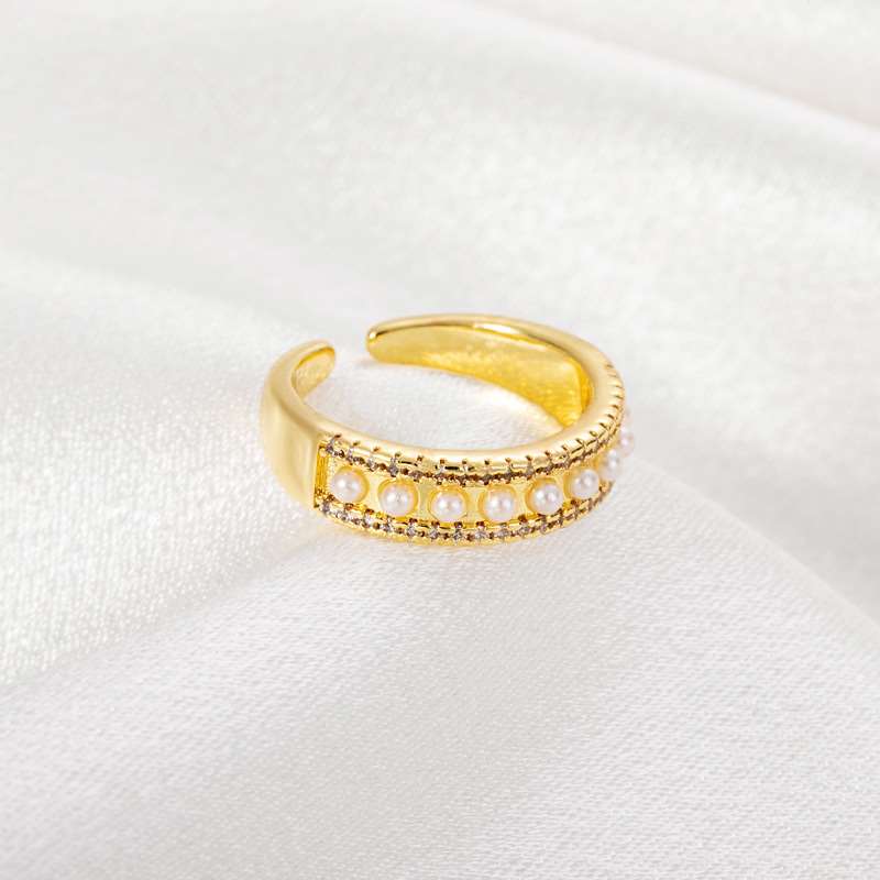 推荐Real gold electroplating pearl ring fashion personality - 图0