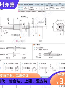 上隆滚珠丝杠BSWE0802 BSWE1002 BTWE1204 BTWE1210 BTWE1510