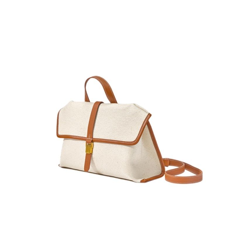 小众设计随游牛仔邮差包女2024新款通勤帆布小挎包撞色单肩斜挎包,淘宝优惠券,粉丝福利购,淘宝优惠卷