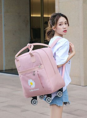 新款可登机万向轮拉杆箱女行李包短途旅游轻便手提可背万向轮拉杆