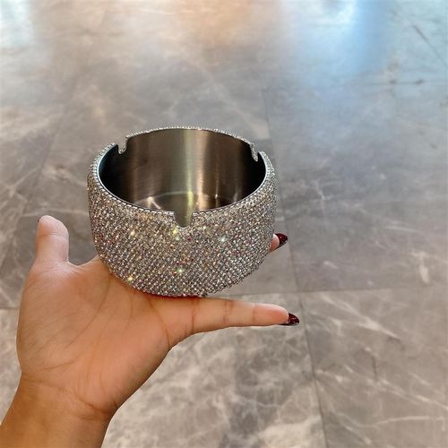 网红爆款高颜值烟灰缸不锈钢轻奢爆款2023新款防飞灰家用网红创意 - 图2