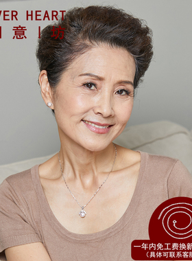 现货珍珠项链女母亲节礼r物送妈妈款锁骨链实用银项链中老年人吊