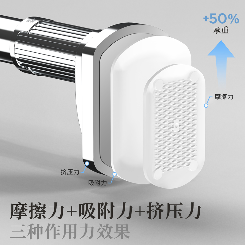 架不锈钢横杆伸缩杆衣柜挂衣杆衣橱内免打孔伸缩晾衣杆衣通杆柜子 - 图2