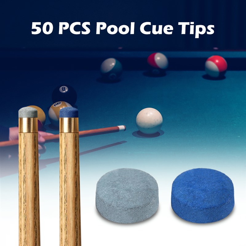 极速50PCS Snooker Cue Tips Pool Cue Tips Billiard Cue Head B - 图3