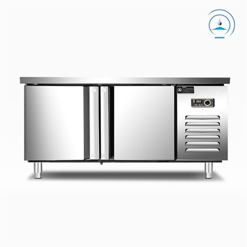 操锈钢厨房工作台l冰柜商用作冷不平台冷藏冷冻冰箱保鲜奶茶店设