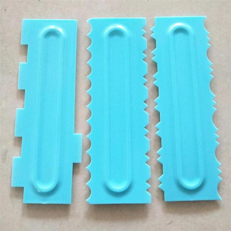 推荐Blue Cream Scraper Irregular Teeth Edge DIY Cream Scrape - 图0