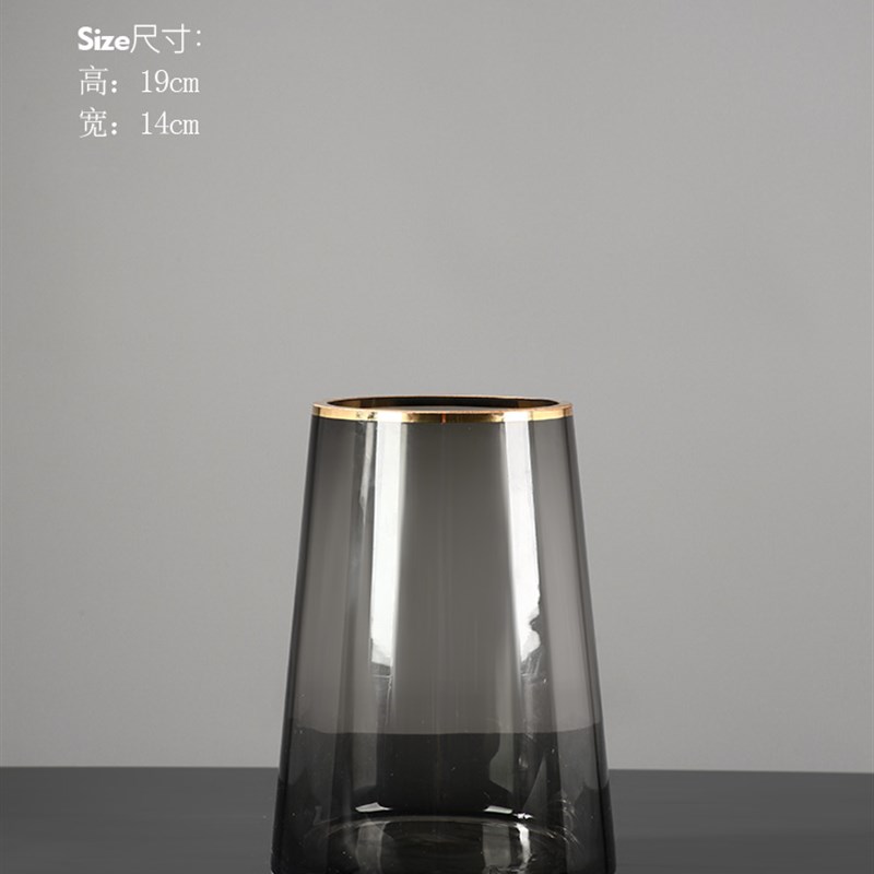 Bei Hanmei Lighte pllxury guass transparent vase ornaments l-图2