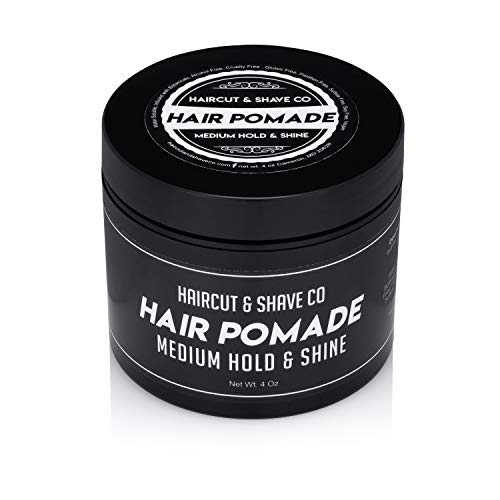 推荐Haircut & Shave Co Hair Pomade for Men - Medium Hold & S - 图0