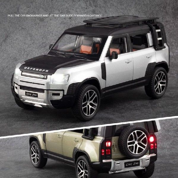 推荐1/24 Land Rover Defender Car Model Alloy Diecast Metal S - 图3