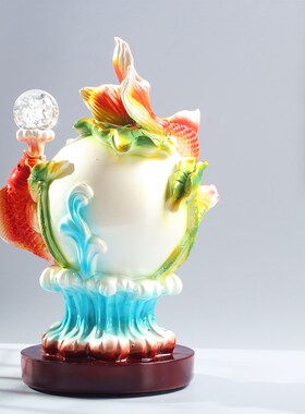 客厅时来运转年年有余玄关办公室摆件酒柜招财电视柜中式礼物乔迁