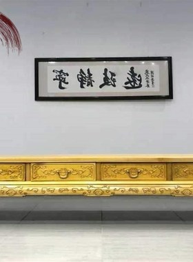 精品金丝楠木小叶桢楠明s式雕花抽屉电视影视柜收纳柜置物柜红木