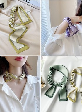 夏季遮脖子疤痕神器甲状腺术后遮挡专用时尚领巾新款丝巾围脖项链