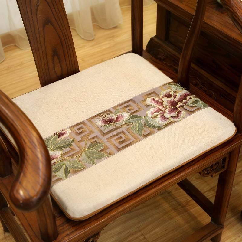 红木家具中式坐垫新古典实木椅子坐垫厚薄款定做太师椅餐椅圈椅垫