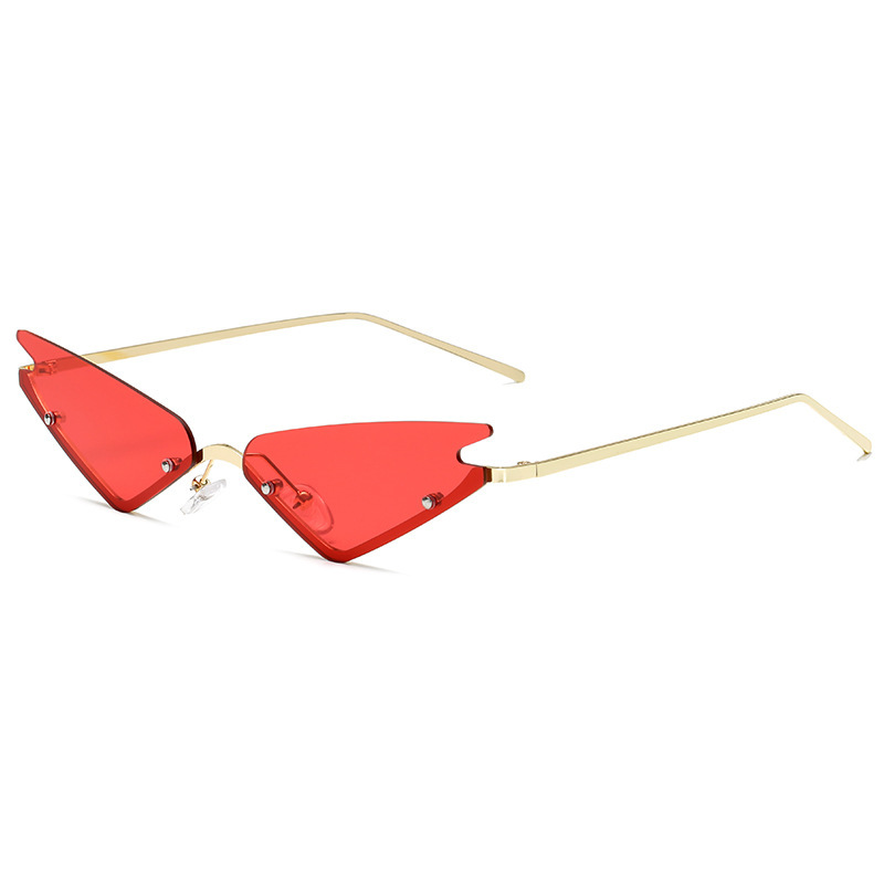 网红New fashion cat eye sunglasses female tend all-match col-图3