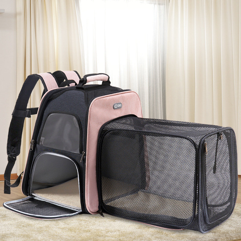 ktpdog mesh bacepack tportable pet carrier expansion folding - 图0