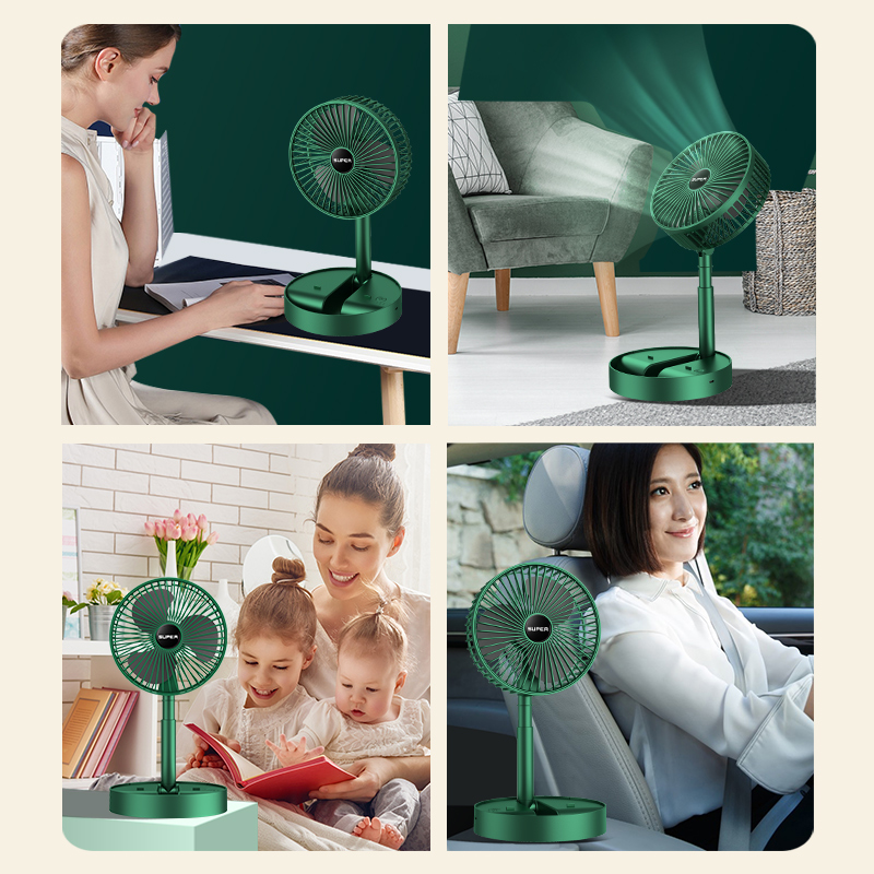 网红3 Speed Mute Electric Fan Office Desktop Household Folda - 图3