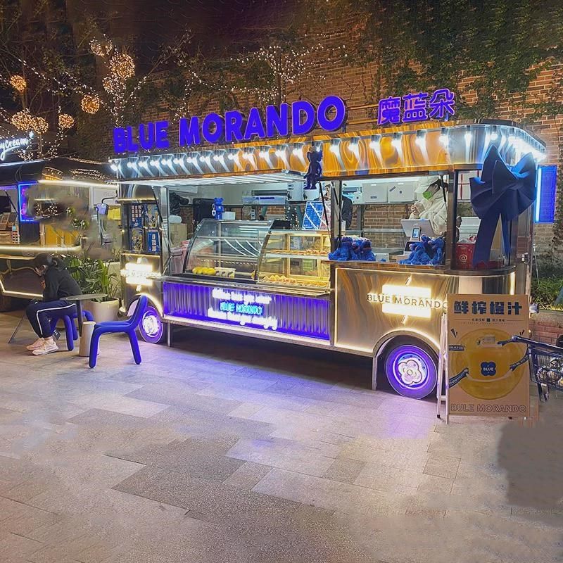 营地景区拖车美食镜面不锈钢餐车多功能移动拖挂式户外露营房车,淘宝优惠券,粉丝福利购,淘宝优惠卷