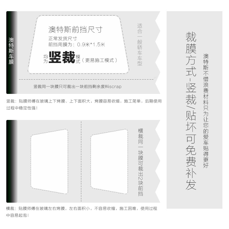 澳特斯汽车贴膜 车窗膜 汽车防爆膜隔热膜全车太阳膜 车膜前档,淘宝优惠券,粉丝福利购,淘宝优惠卷