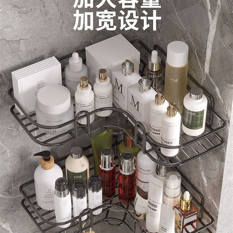 速发bathroom shelf toilet storage rack no punching shower ra - 图3