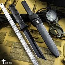 New straight blade edged outdoor knife self-defense cold weapon portable fruit knife outdoor survival knife