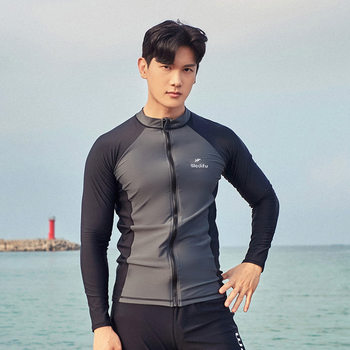 ຊຸດລອຍນ້ຳຜູ້ຊາຍ ແຂນຍາວ c-trousers split suit diving surfing suit protection sun-surfly drying jellyfish suit diving warm swim