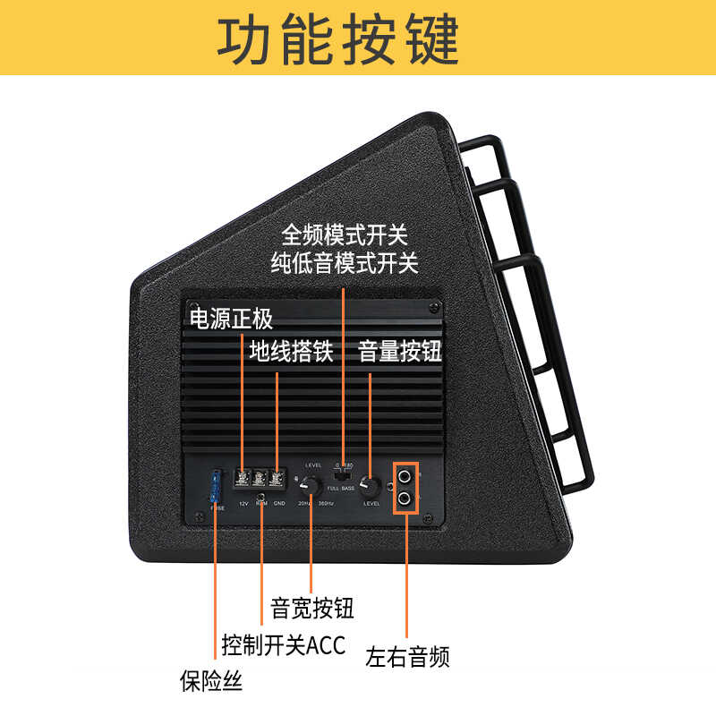 新品汽车低音炮车载大功率10寸12V24V220V蓝牙有源货车低音炮汽车 - 图1