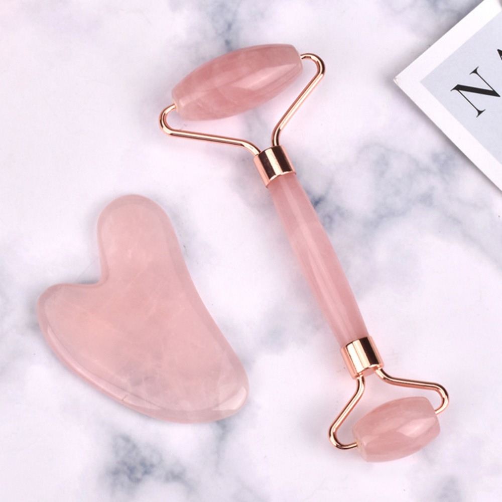 推荐Pink Gua Sha Roller Massager Rose Resin Scraping Facial - 图2