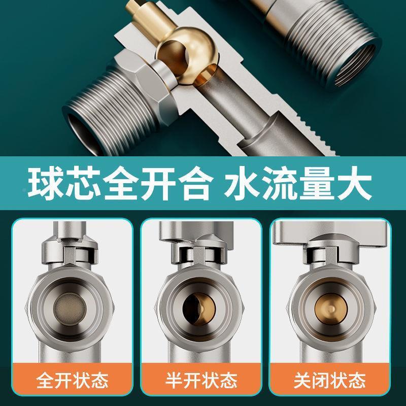 速发全开大流量角阀不锈钢304球阀热水器专用开关冷热水三角阀水