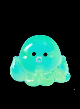 微景观海洋动物 夜光发光小章鱼摆件 创意海水底鱼缸造景装饰品