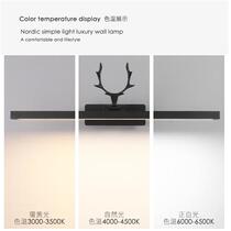 Force in Nordic mirror front light mirror cabinet Bathroom Toilet Free of perforated retractable S conditioning Lamp black