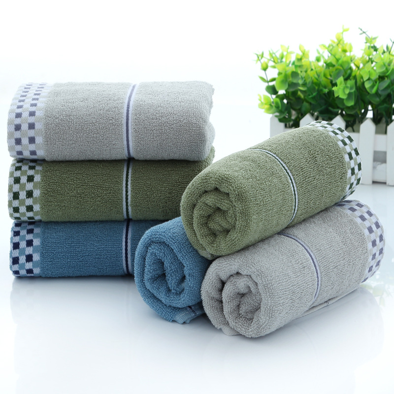 新品Thousand bird grid cotton towel thickening business supe - 图3